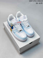 Nike Air Force 1 '07 Low Sneakers, White and Light Blue