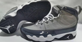 Jordan 9 High-Top Sneakers in Gray and Red