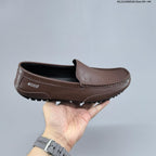 ECCO Men's Leather Slip-On Loafers in Black or Brown