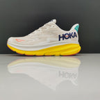 HOKA Clifton 9 Running Shoes in Cream and Yellow