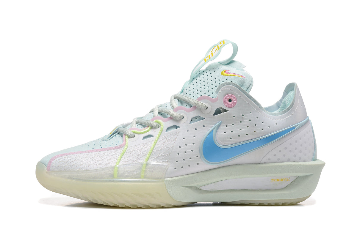 Nike ZoomX Basketball Shoes in White and Pastel Blue