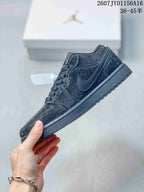 Jordan Air Jordan 1 Black Embellished Low-Top Sneakers