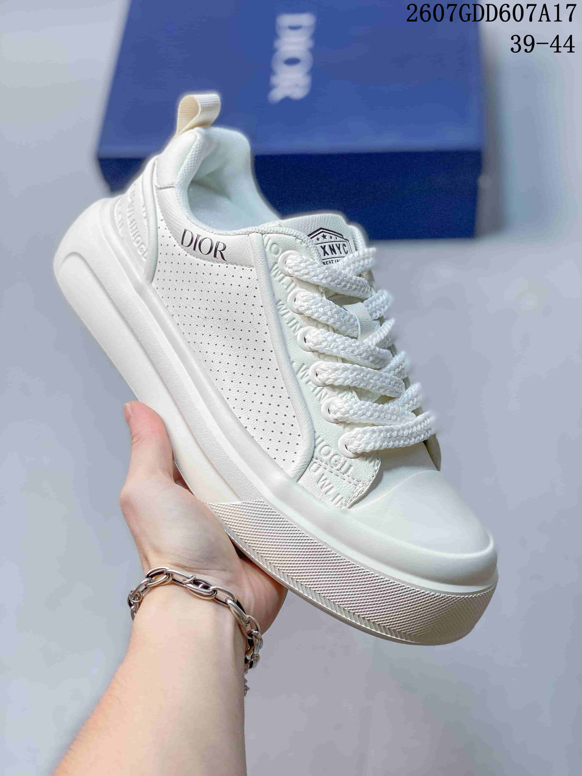 Dior Low-Top Sneakers White and Navy 2607GDD607A17