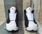 Jordan 13 White, Black and Grey Sneakers