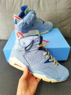 Jordan 6 Travis Scott Blue High-Top Sneakers