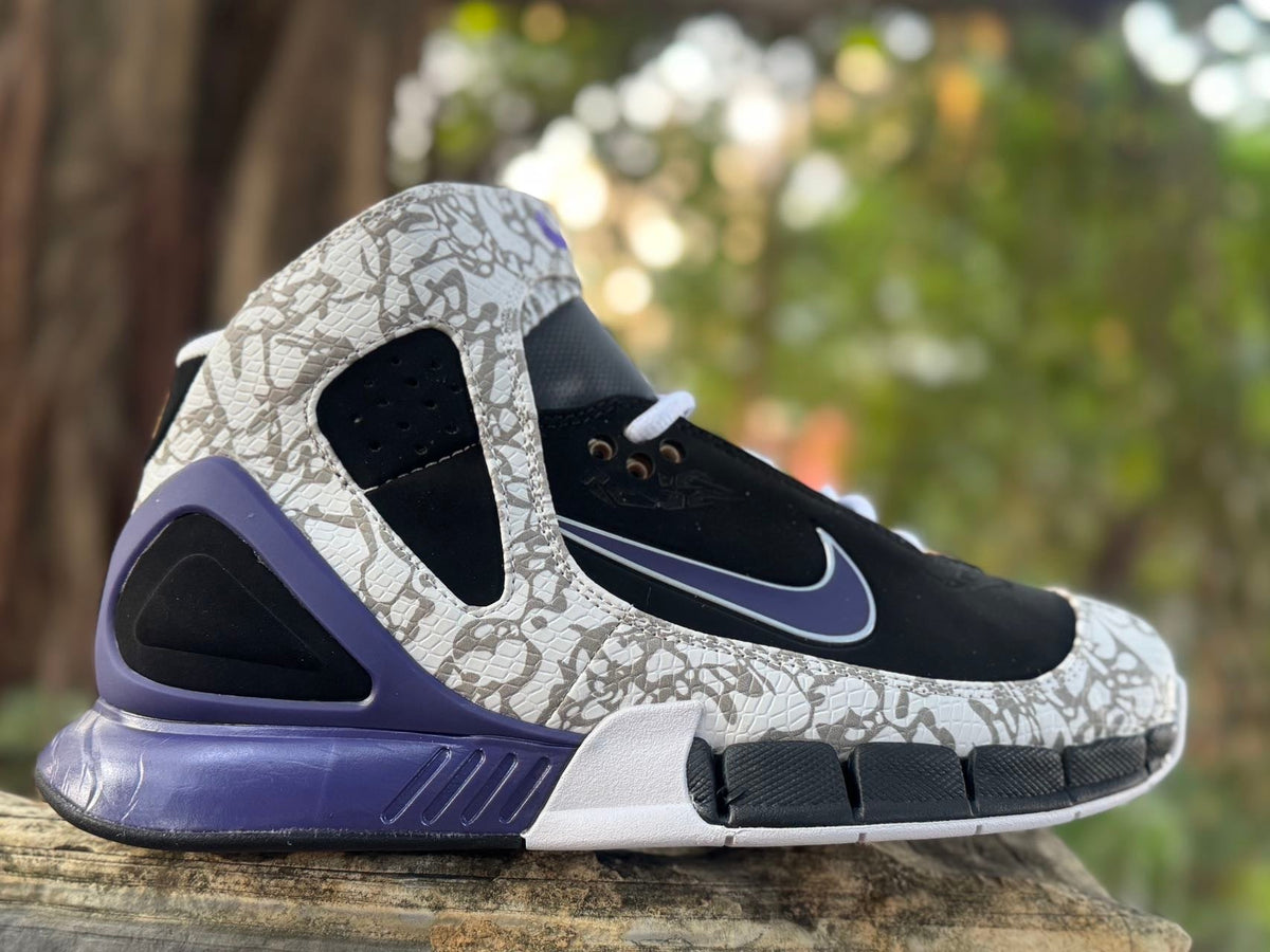 Nike Zoom LeBron 2K5 Black Grey Blue High-Top Sneakers
