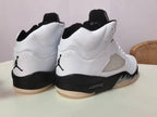 Jordan 5 White and Black High-Top Sneakers