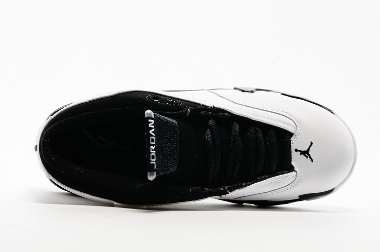 Jordan 14 Low Sneakers in White and Black