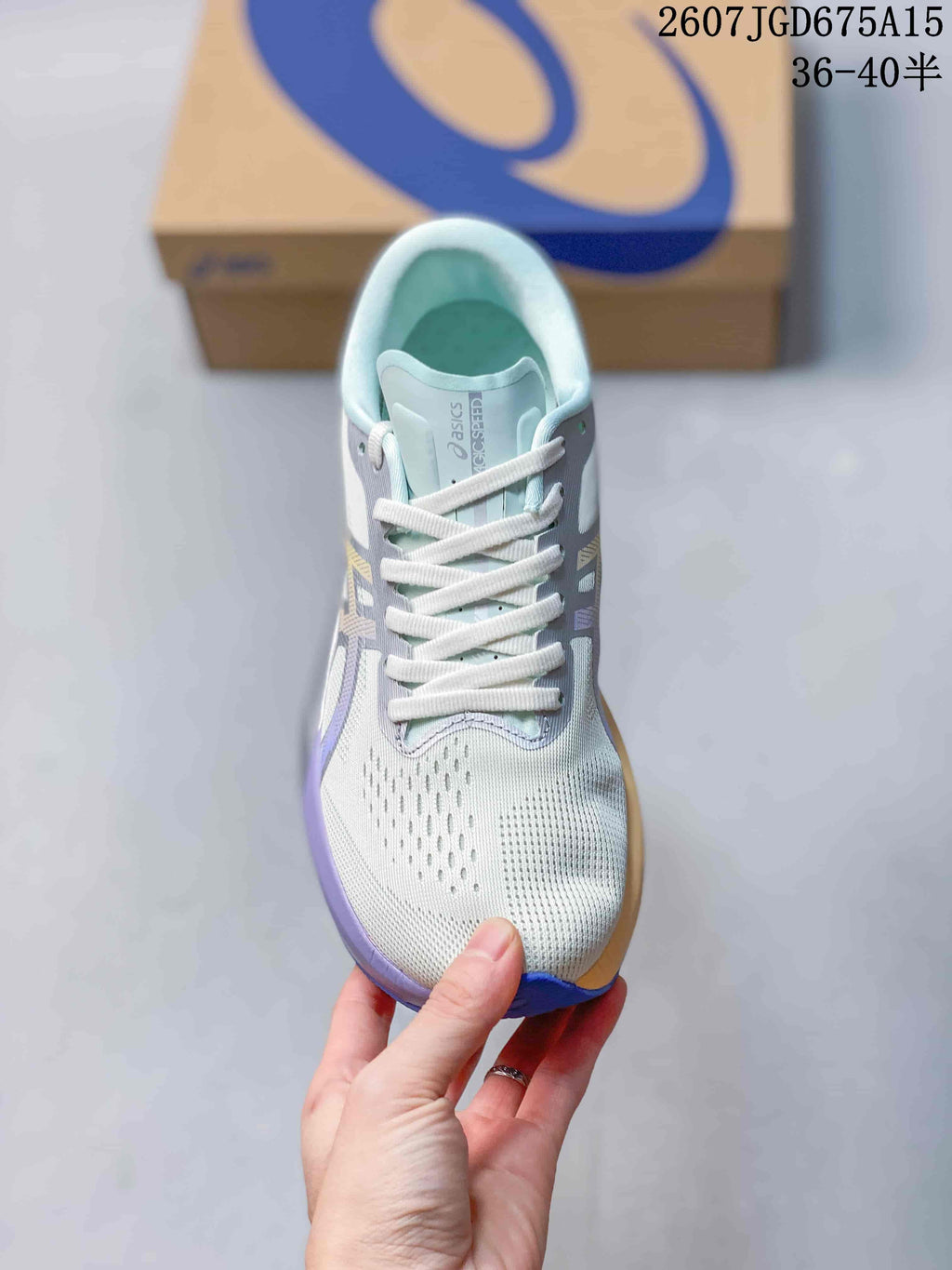 ASICS Magic Speed 4 Running Shoes Mint White Lavender