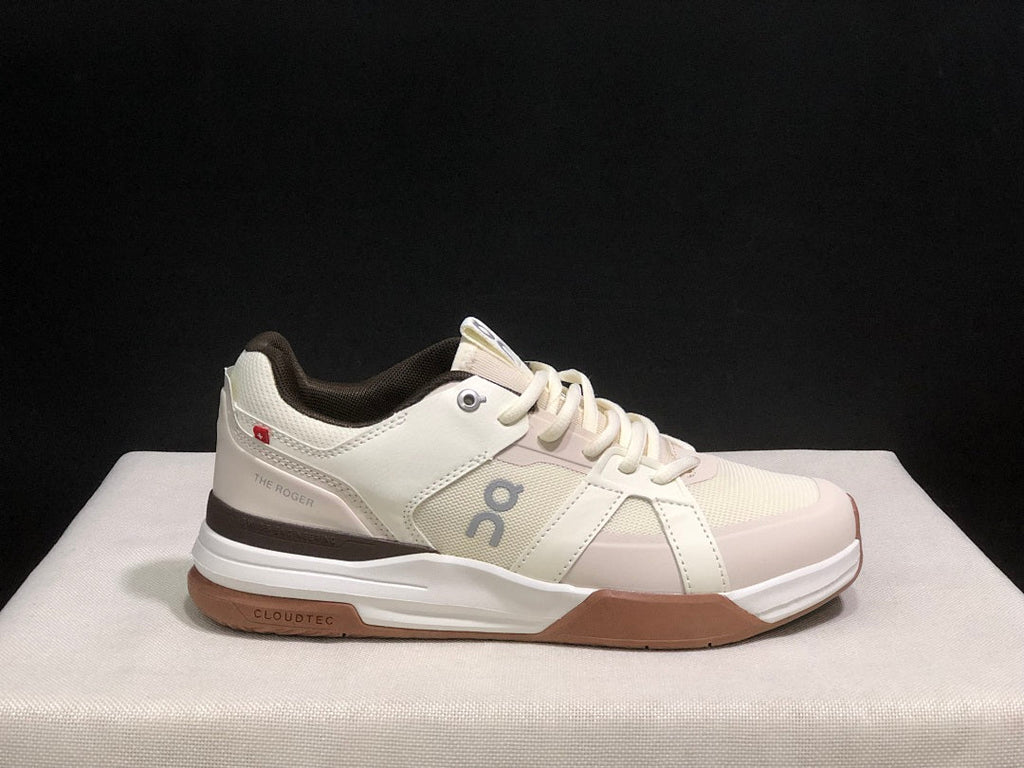 On THE ROGER Clubhouse Pro Tennis Shoes White Brown