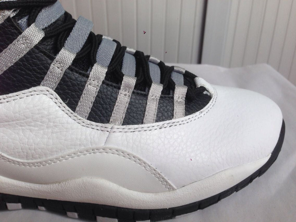 Air Jordan 10 High-Top Sneakers in White and Black