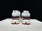 On Cloudnova 2 Sneakers, White and Burgundy