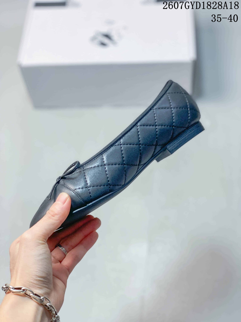 Chanel Quilted Ballet Flats Black 2607GYD1828A18