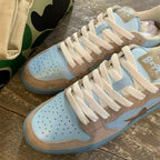 BAPE SK8 STA Sneakers in Light Blue and Beige