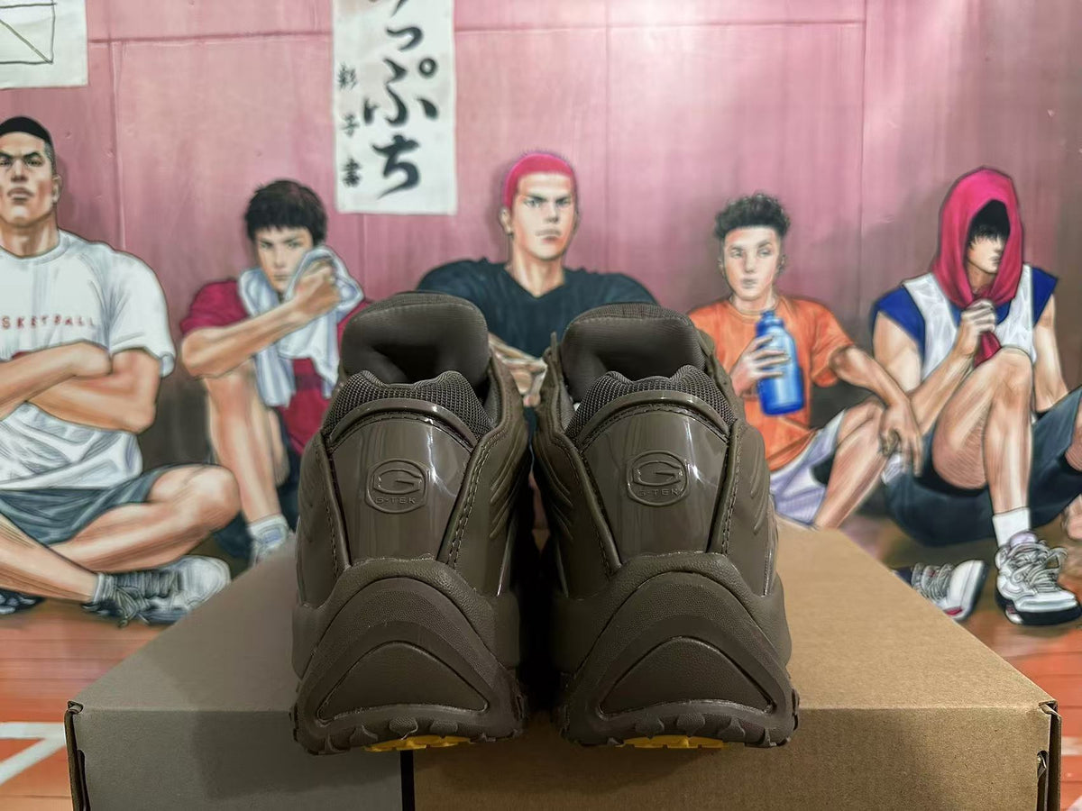 Brown E-Tek Low-Top Sneakers