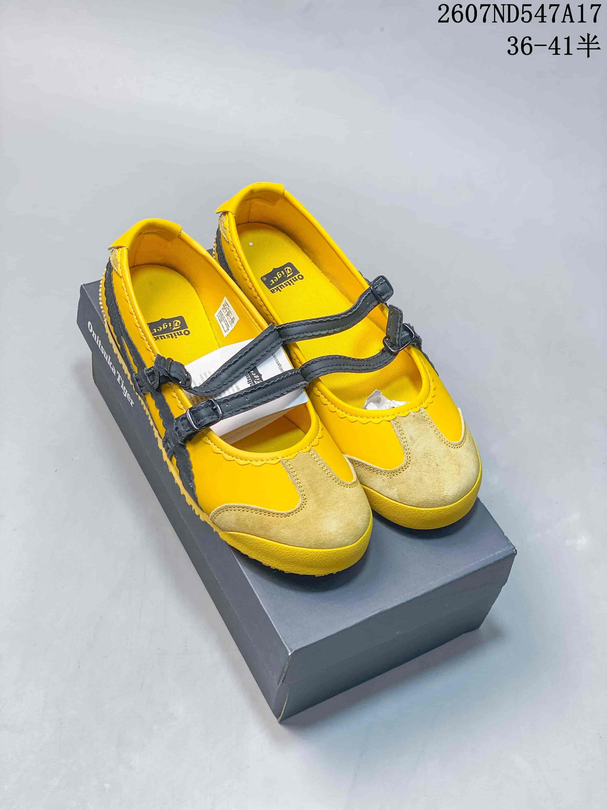 ASICS Onitsuka Tiger MEXICO 66 Yellow Mary Jane Sneakers