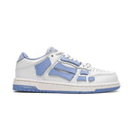 White and Light Blue Low-Top Sneakers MFS003-113