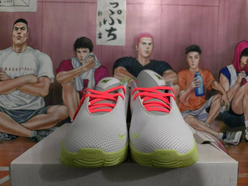 Nike Basketball Shoes White Black Volt Green