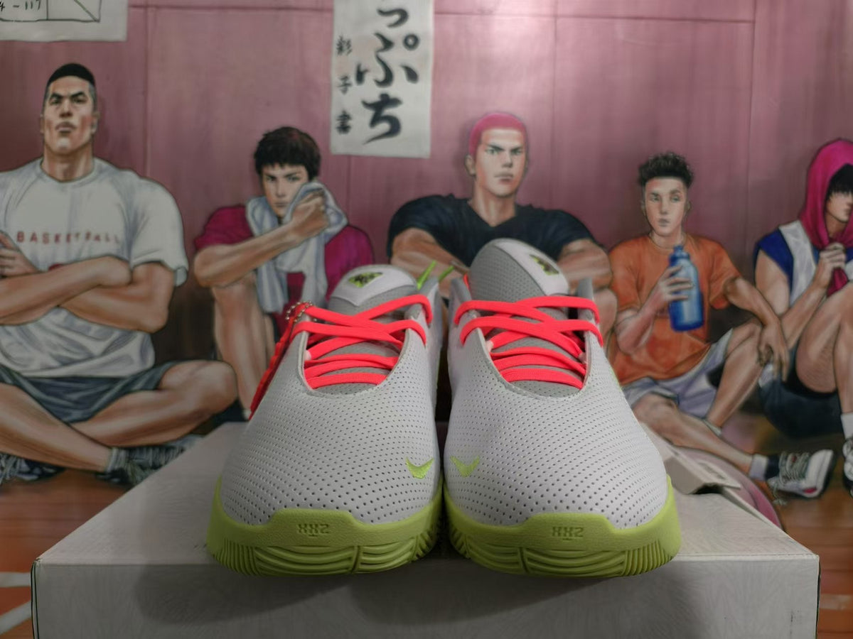 Nike Basketball Shoes White Black Volt Green