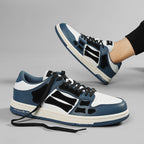 AMIRI Low-Top Sneakers in Navy, White and Black