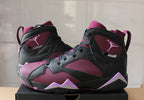 Air Jordan 7 Mulberry Black and Burgundy High-Top Sneakers