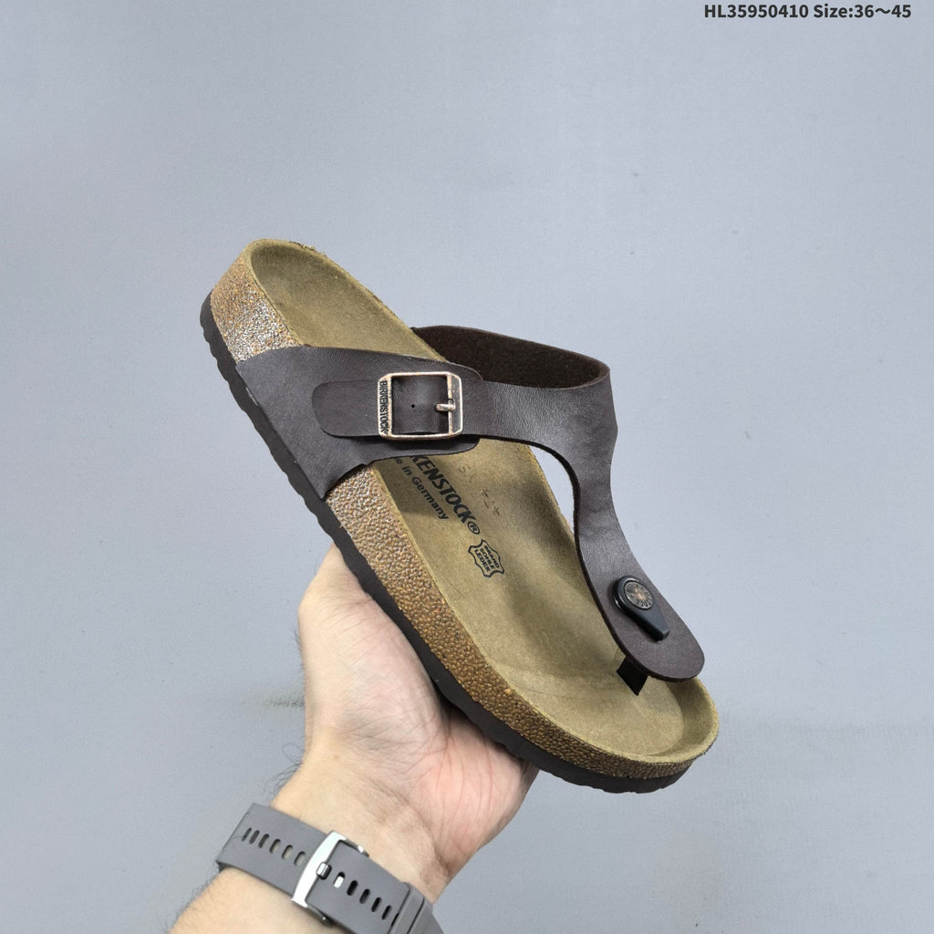 Birkenstock Arizona and Gizeh Sandals in White and Brown