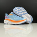 HOKA Clifton 9 Blue and Orange Running Shoes
