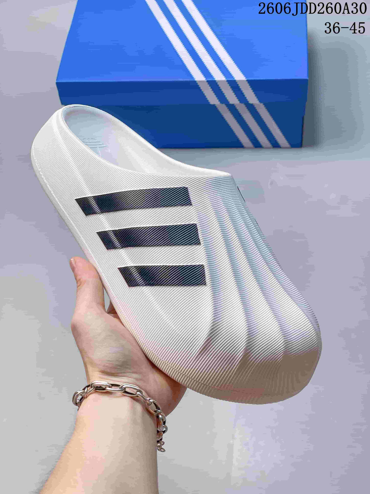adidas adiFOM Superstar Mule Clogs White Black