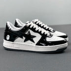 BAPE STA Low Black and White Sneakers 1H70-191-001