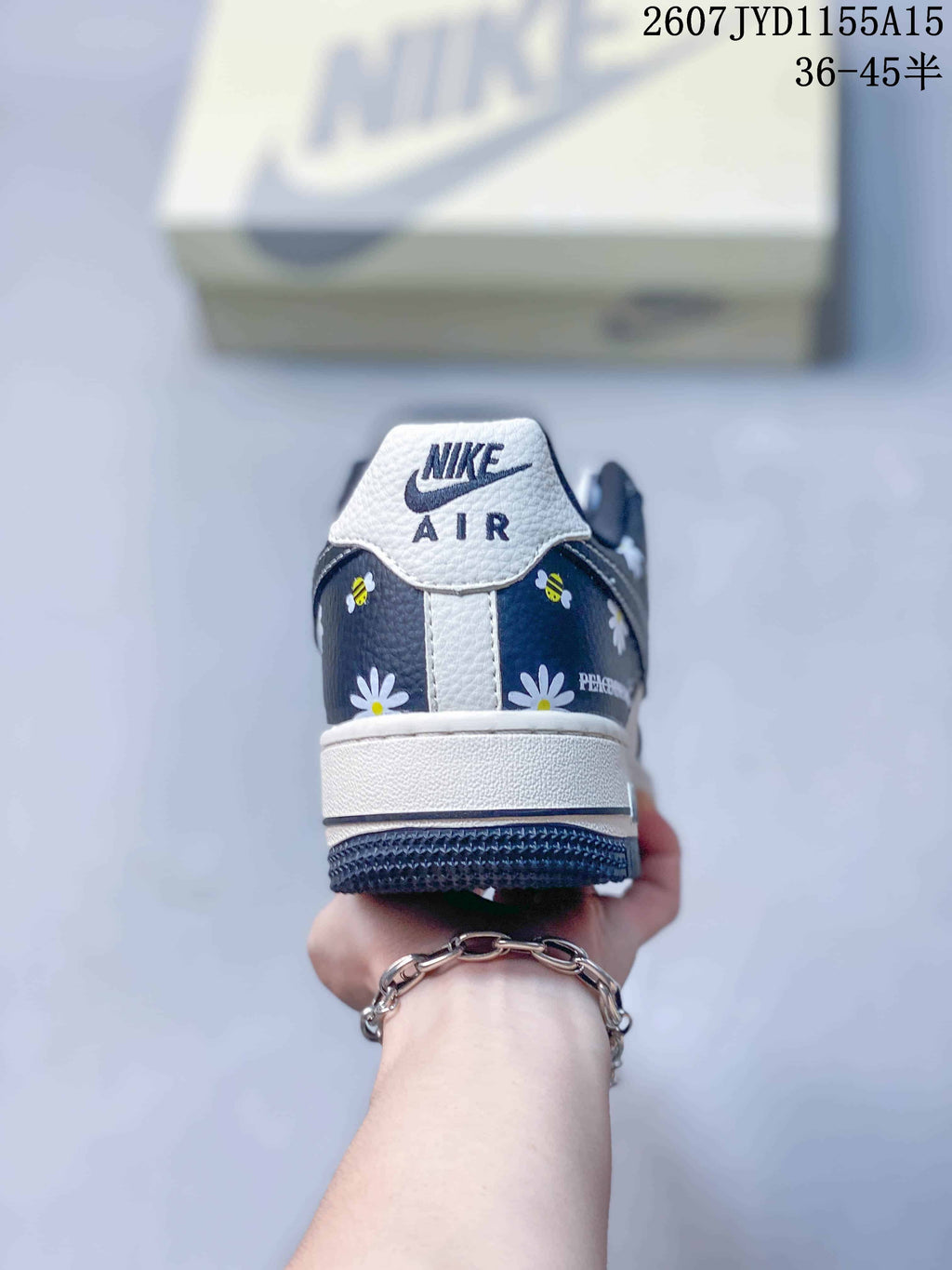 Nike Air Force 1 Low Sneakers Navy Floral White 2607JYD1155A15
