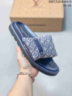Louis Vuitton Pool Pillow Monogram Slides Blue Beige JLD1826A16