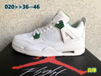 Jordan 4 White and Green Sneakers