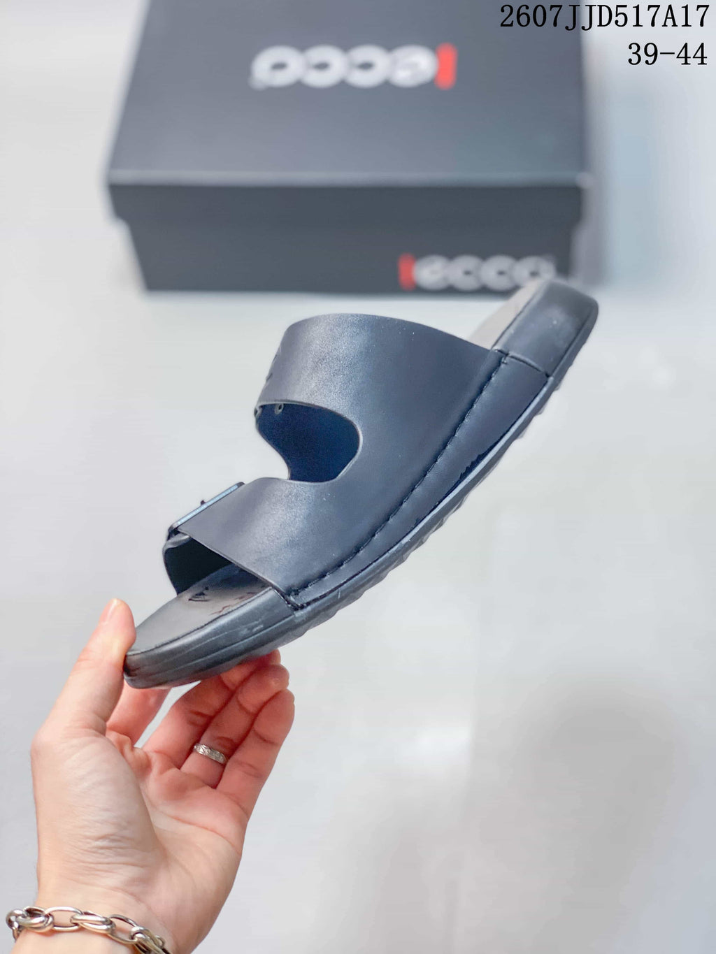 ECCO Two-Buckle Sandals Dark Gray 2607JJD517A17
