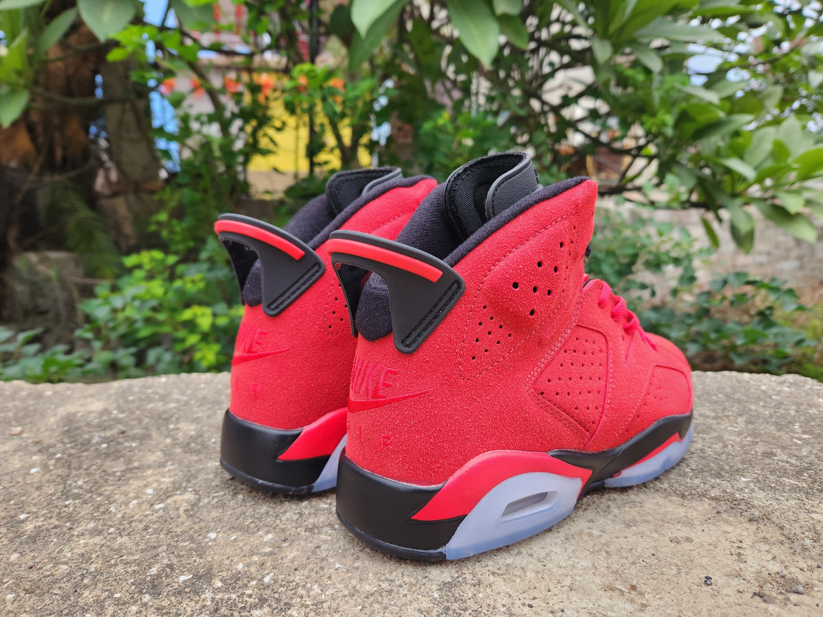 Air Jordan 6 Retro Sneakers in Red, Black and White