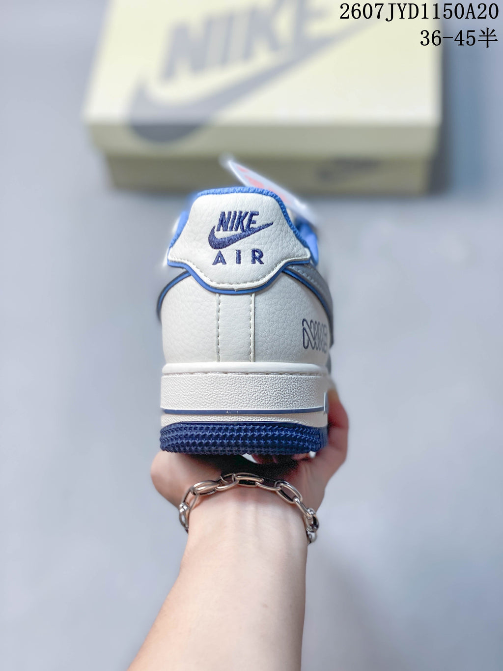 Nike Air Force 1 '07 Blue White Custom Sneakers