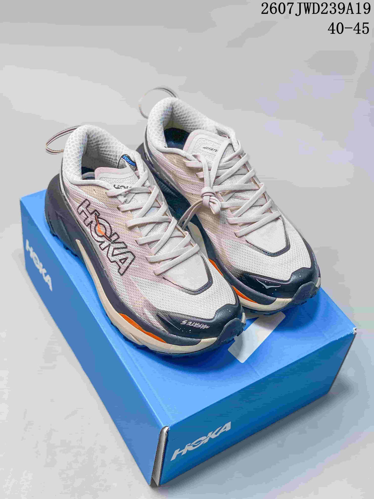 HOKA Rocket X 3 Low-Top Running Shoes White Navy Orange