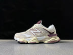 New Balance 9060 Sneakers in Cream and Burgundy