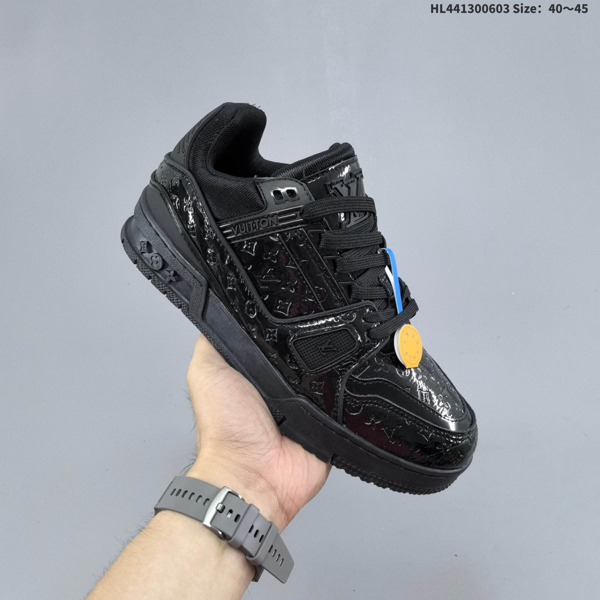 Louis Vuitton Trainer Low-Top Sneakers in Black and White