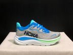 HOKA Clifton 10 Running Shoes in Gray and Blue