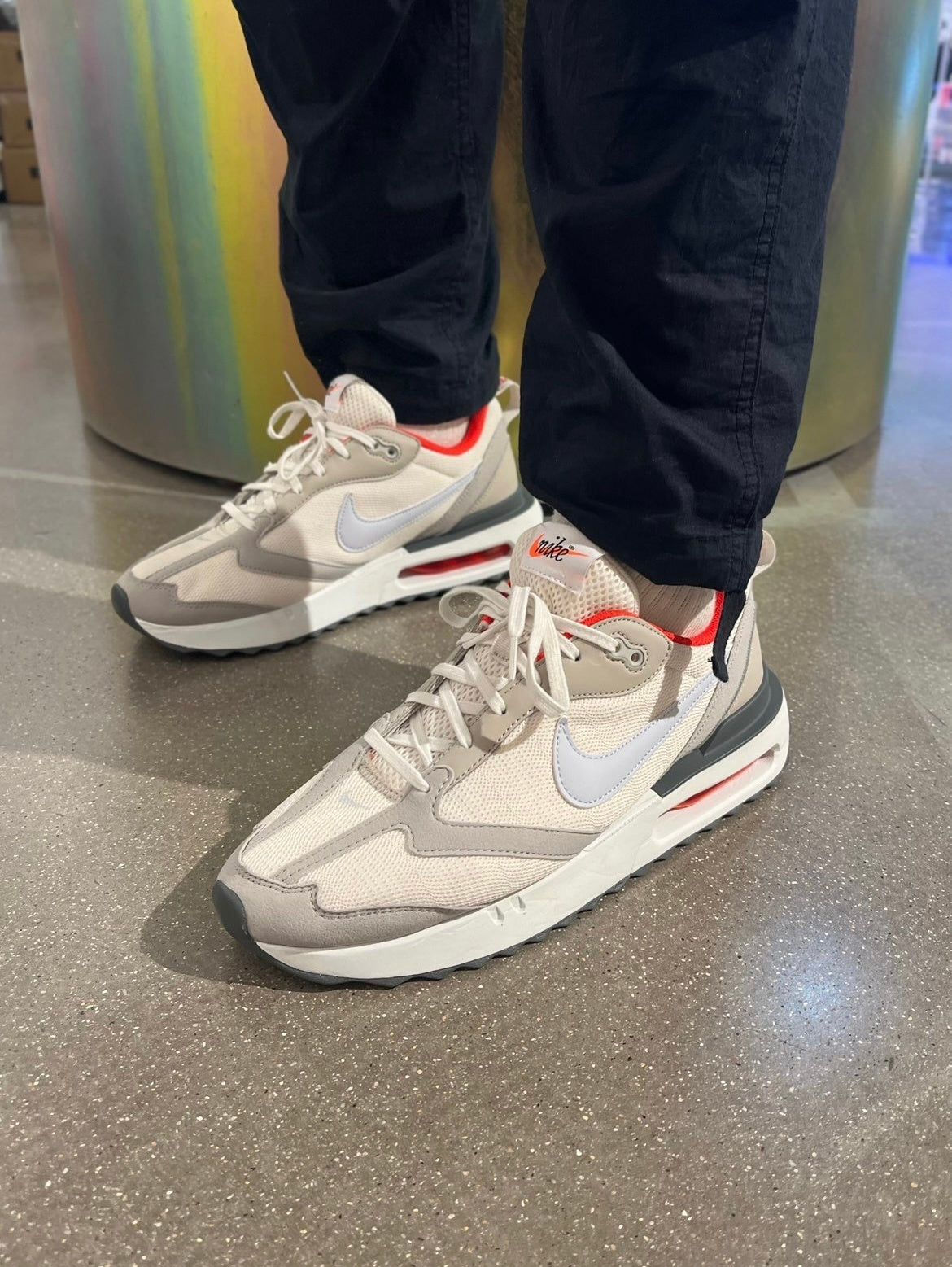 Nike Air Max Dawn Sneakers Grey White Red DQ3991-003