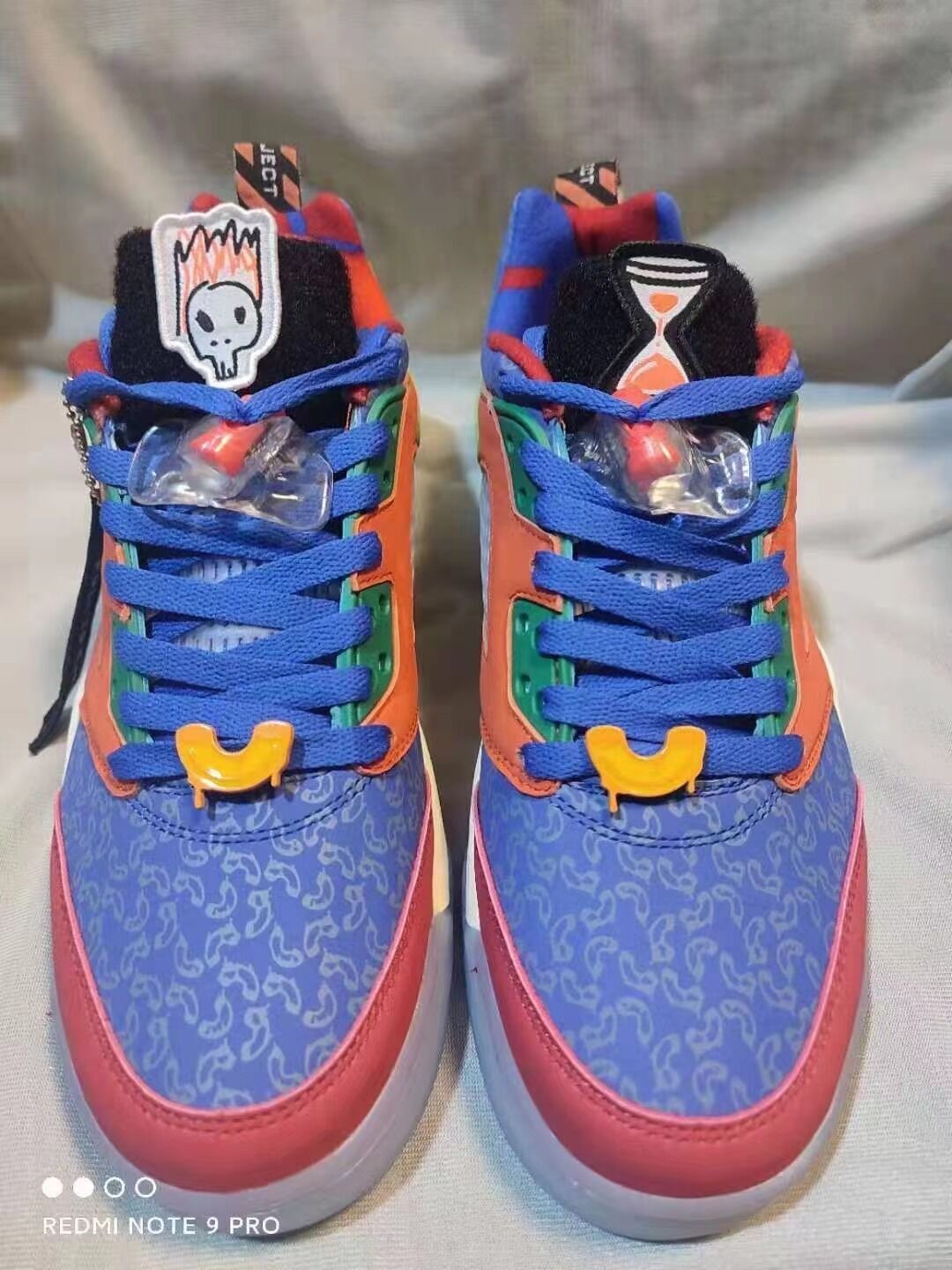 Jordan 5 Freestyle Sneakers in Blue, Orange and Green