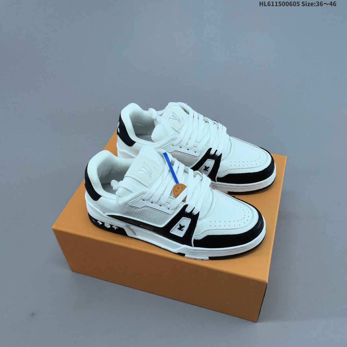 Louis Vuitton Low-Top Sneakers in White with Floral or Black Trim
