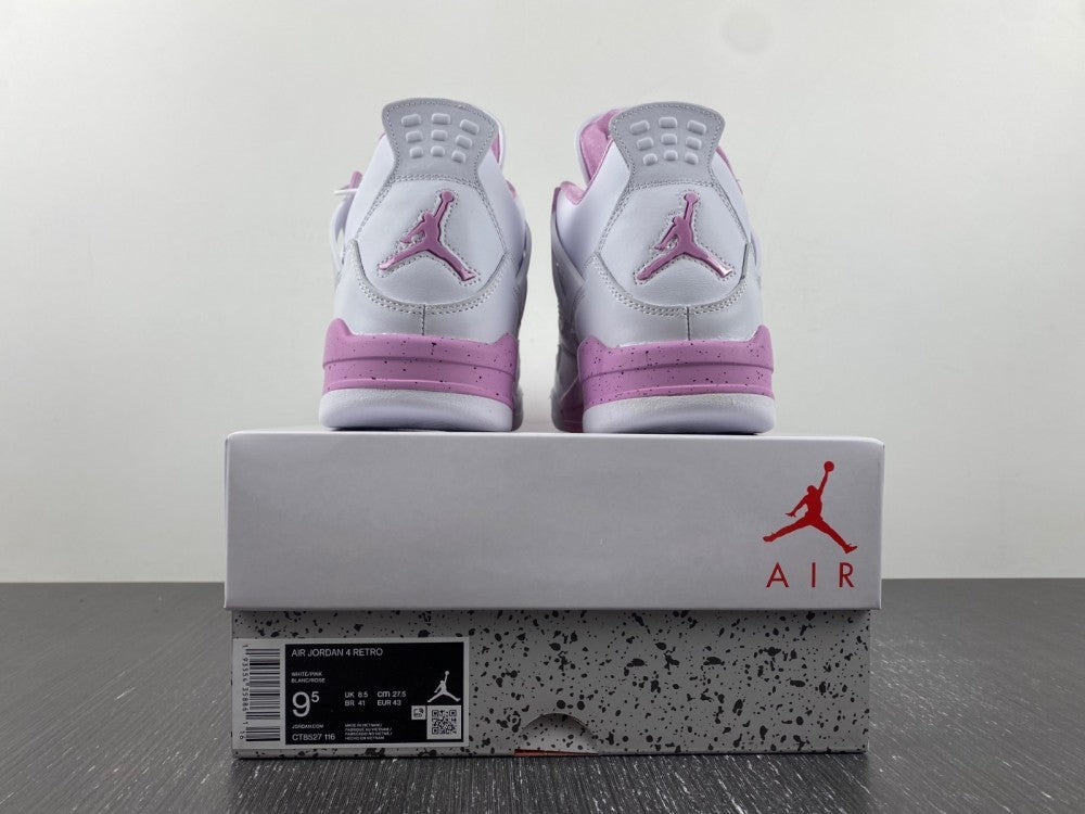 Jordan Air Jordan 4 Retro White and Pink Sneakers CT8527-116