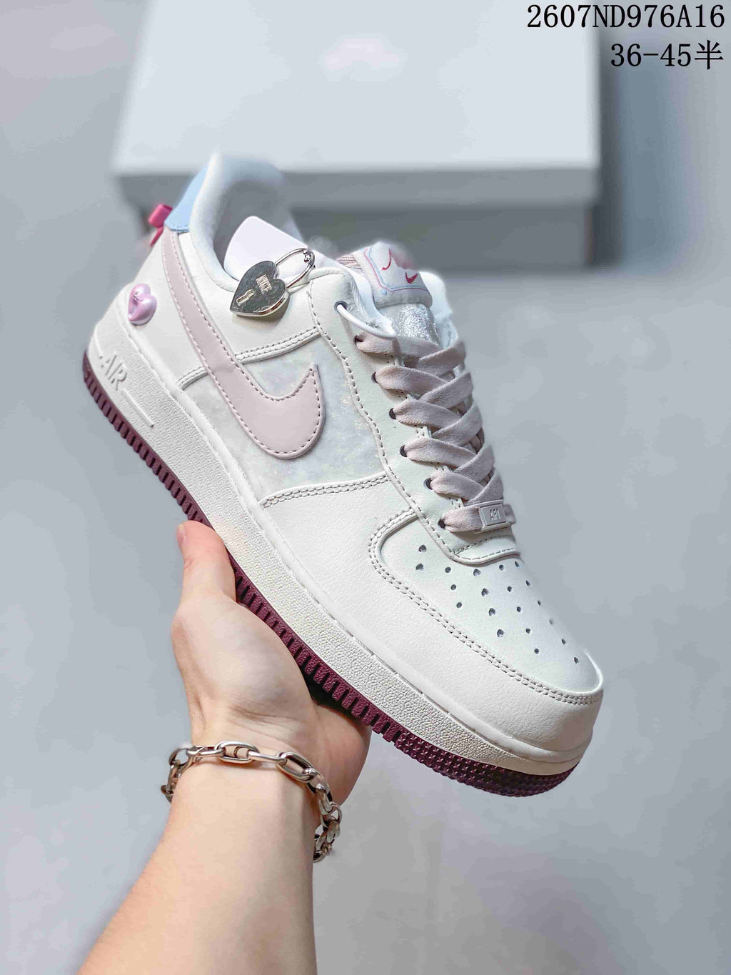 Nike Air Force 1 '07 Low White Pink Snake Year Sneakers