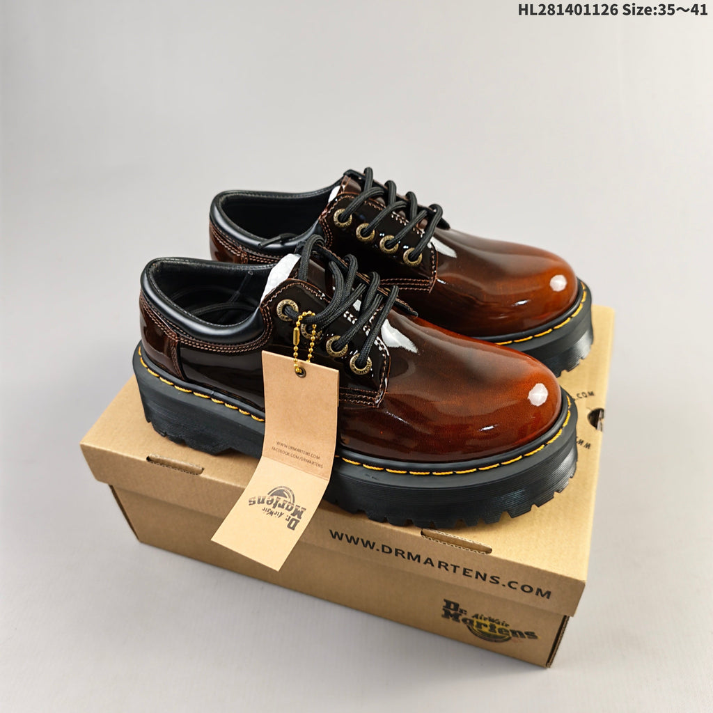 Dr. Martens 1460 Smooth Platform Lace-Up Shoes, Dark Brown