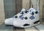 Jordan 4 White and Dark Green Sneakers