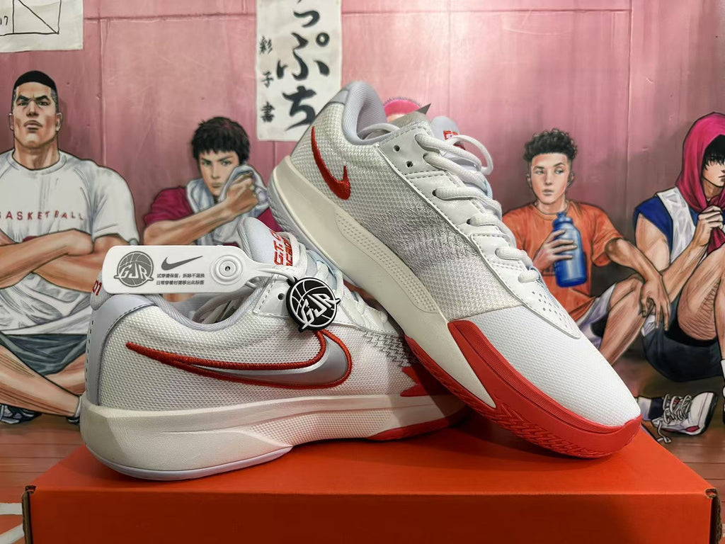 Nike GT Cut 3 Basketball Shoes White Red Silver