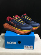 HOKA Skyline Float X Trail Sneakers Navy Orange