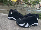 Air Jordan 14 Black and White Basketball Sneakers