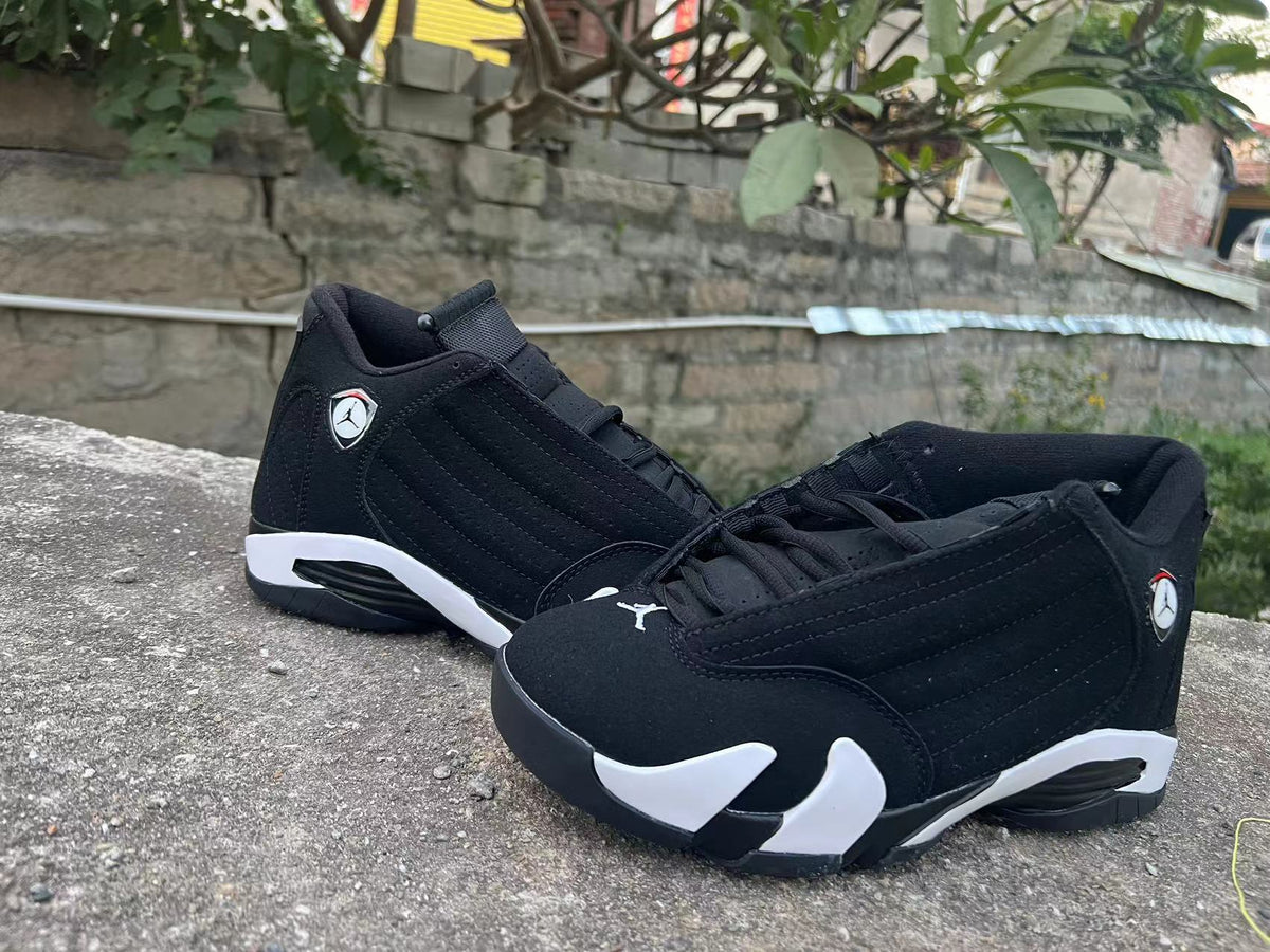Air Jordan 14 Black and White Basketball Sneakers